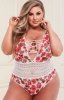 Kobiece body damskie w kwiaty plus size